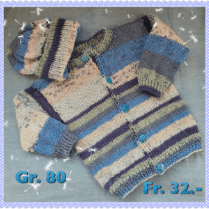 BABY-JACKE UND MÜTZE Gr. 80