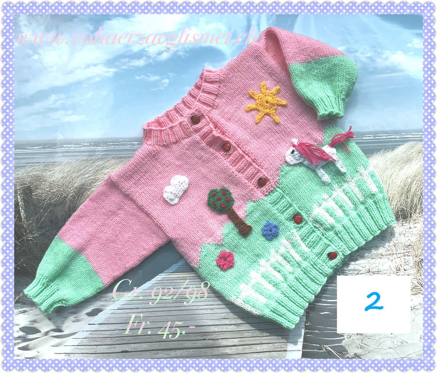 Kinderjäckli Gr. 86 / 92 / 98 / 104 – Bild 2